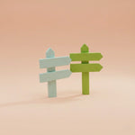 Miniature Wooden Post Assorted (1pc) on the pink background.
