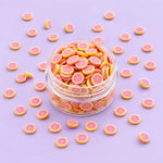 Miniature Polymer Clay Pink Orange (10pcs)