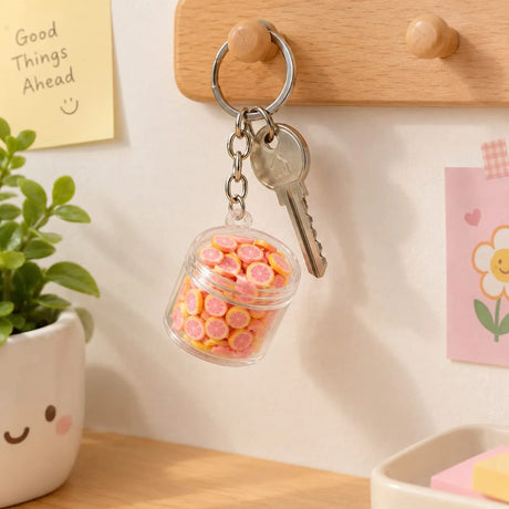 Miniature Polymer Clay Pink Orange (10pcs)