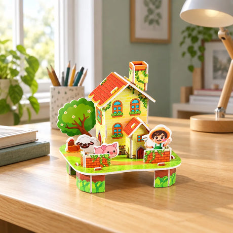 Farm Friends Cottage 3D Puzzle (1Pc)