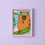Beach Surfing Bear Diamond Painting Kit (1pc)
