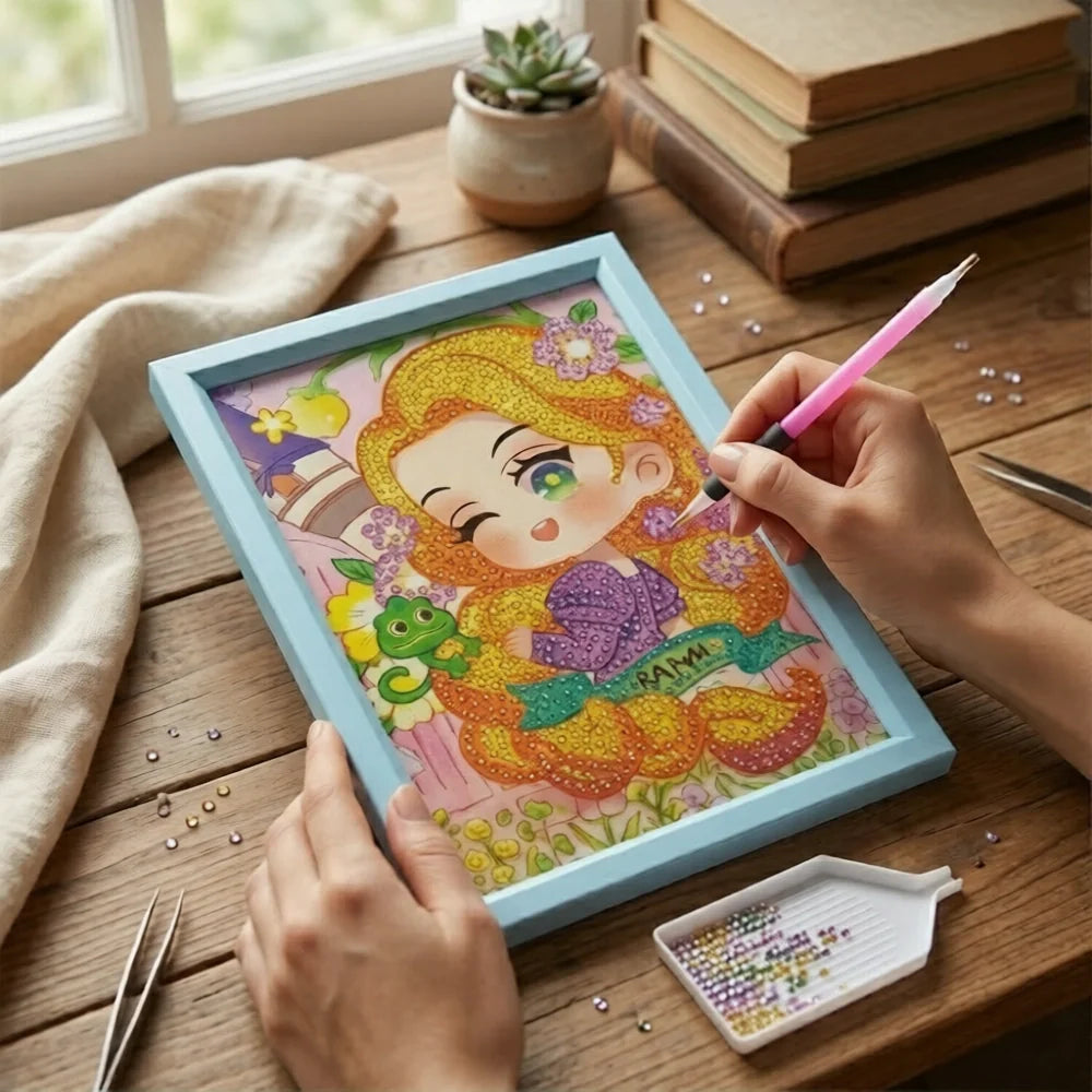 Flower Hair Girl Diamond Painting Kit (1pc)