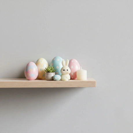 Miniature Easter Bunny Assorted (1pc) displayed on a wall shelf