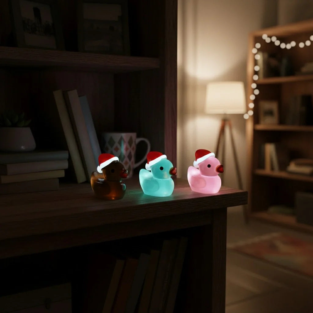 Miniature Glow Christmas Hat Duck Assorted (1pc)