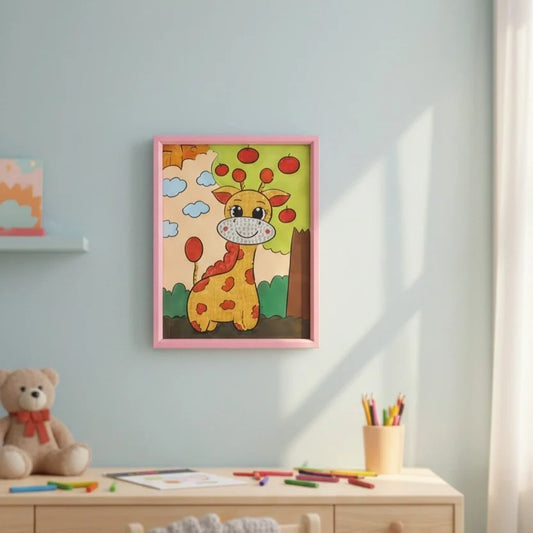 Happy Giraffe Diamond Art Painting Kit (1Pc)