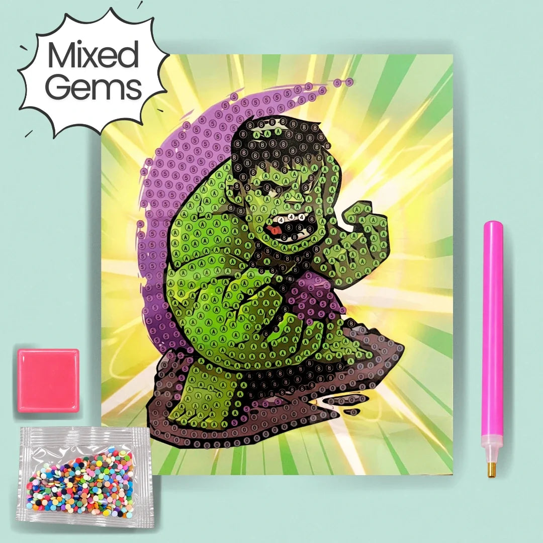 Incredible Hero Diamond Painting Kit Assorted Gems (1pc)