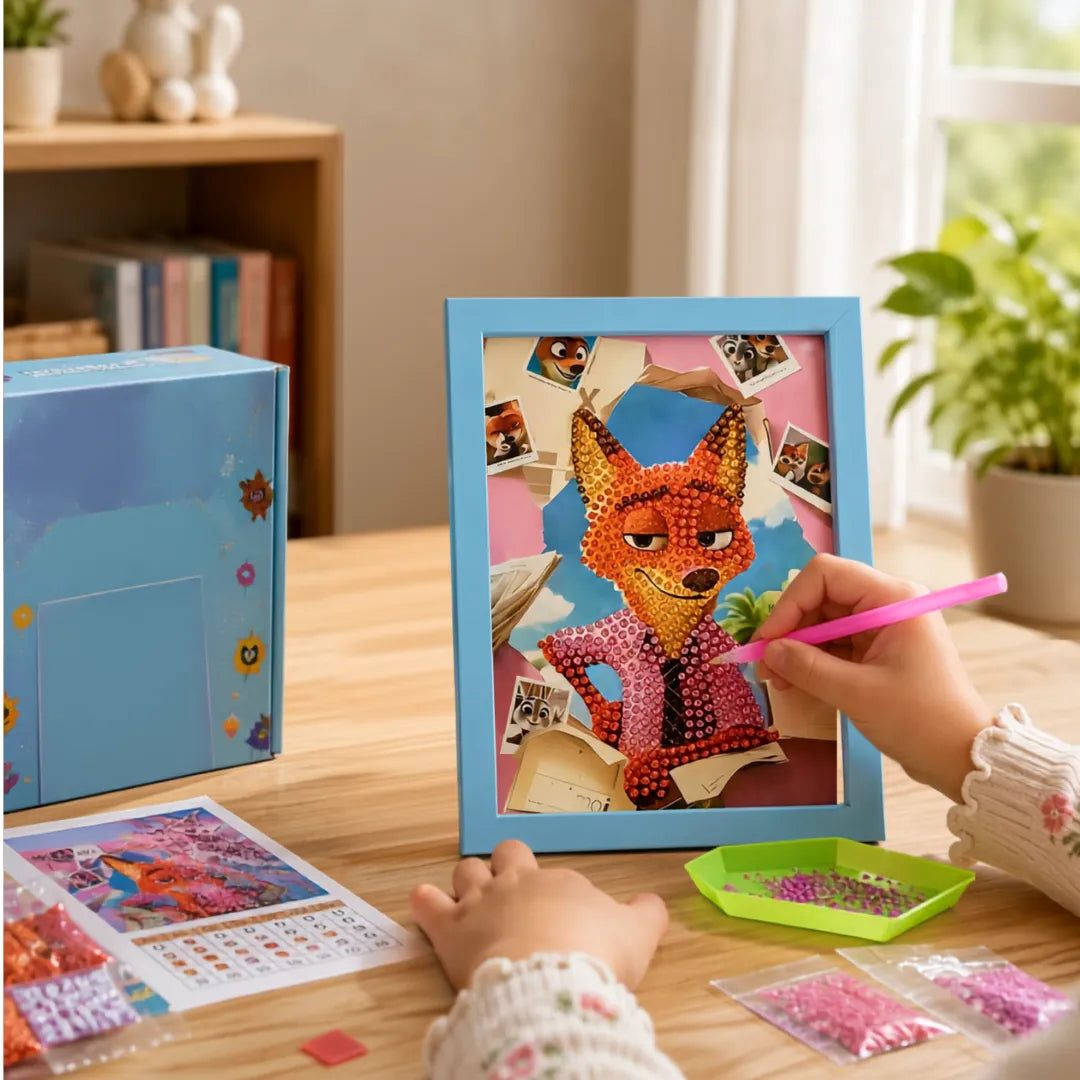 City Detective Fox Diamond Painting Kit (1Pc)