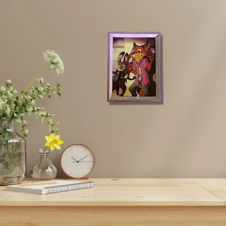 Clever Fox & Bunny Diamond Painting Kit (1Pc)