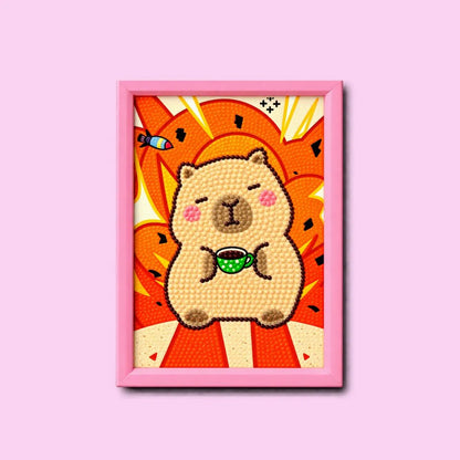 Rocket Snack Bear Bear Diamond Painting Kit (1Pc)
