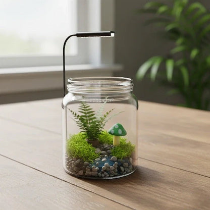 Miniature Garden Mushroom (1Pc) in the mini garden jar.