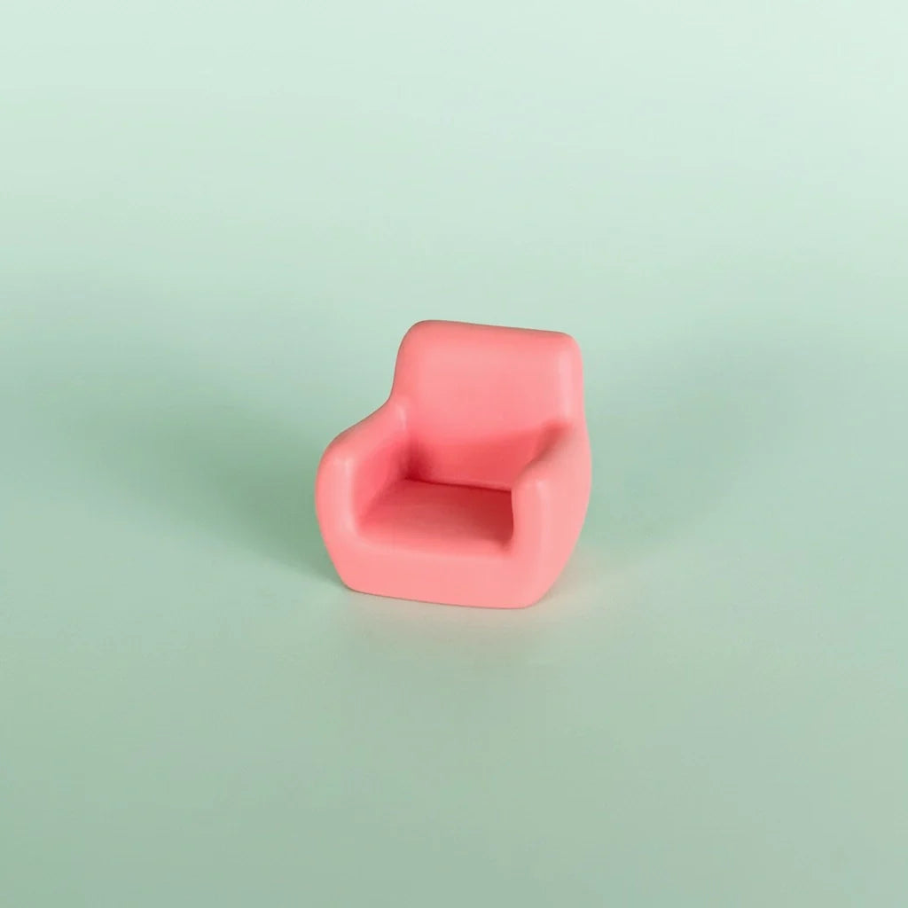 Miniature Sofa/ Mini Sofa (1pc) figure on light blue background.