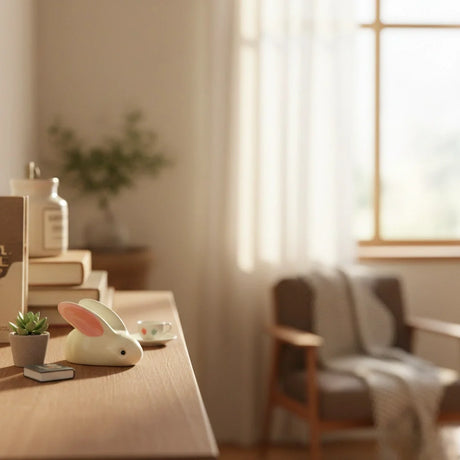 Miniature Mini Rabbit Assorted (1pc) displayed indoors on a table
