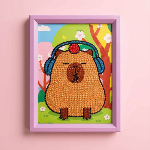 Chill Headphone Bear Diamond Painting Kit (1Pc)