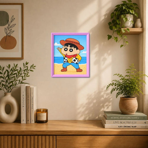 Cowboy Shinchan Diamond Painting Kit (1Pc)
