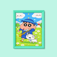 Shinchan & Puppy Diamond Painting Kit (1Pc)