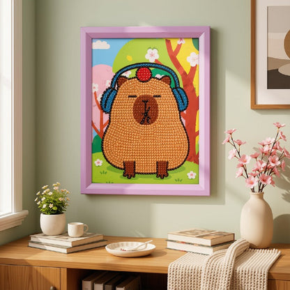 Chill Headphone Bear Diamond Painting Kit (1Pc)
