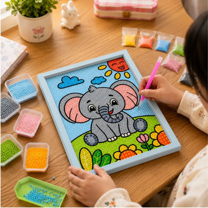 Playful Elephant Diamond Art Painting Kit (1Pc)