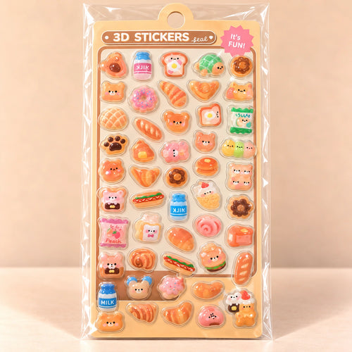Bakery Bear 3D Stickersheet