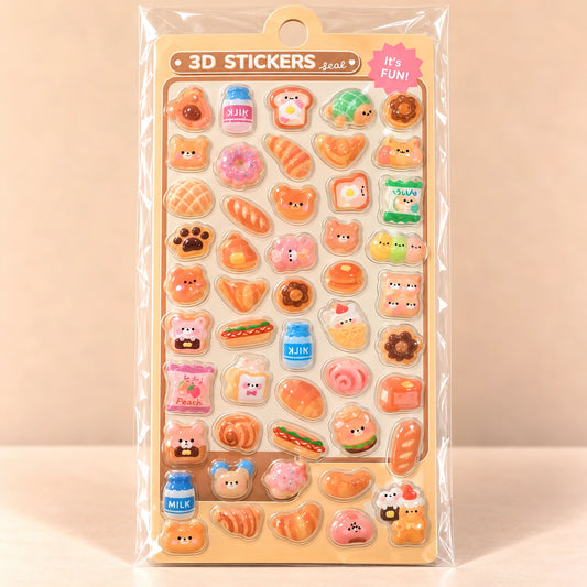 Bakery Bear 3D Stickersheet