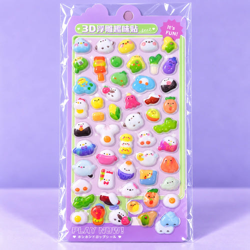Bubbly Birdy 3D Stickersheet
