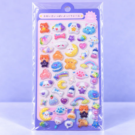 Blue Bear Dreamy 3D Stickersheet