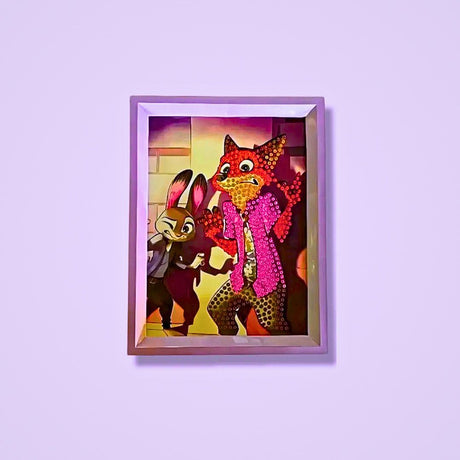 Clever Fox & Bunny Diamond Painting Kit (1Pc)