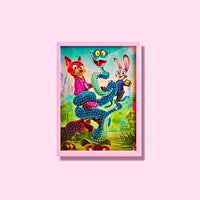 Cartoon Animal Crew Diamond Painting Kit (1Pc)