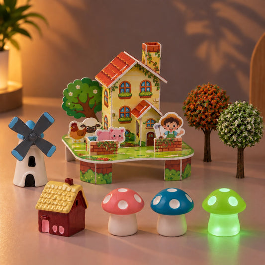 Cozy Countryside Miniature Village (7 in 1 set)