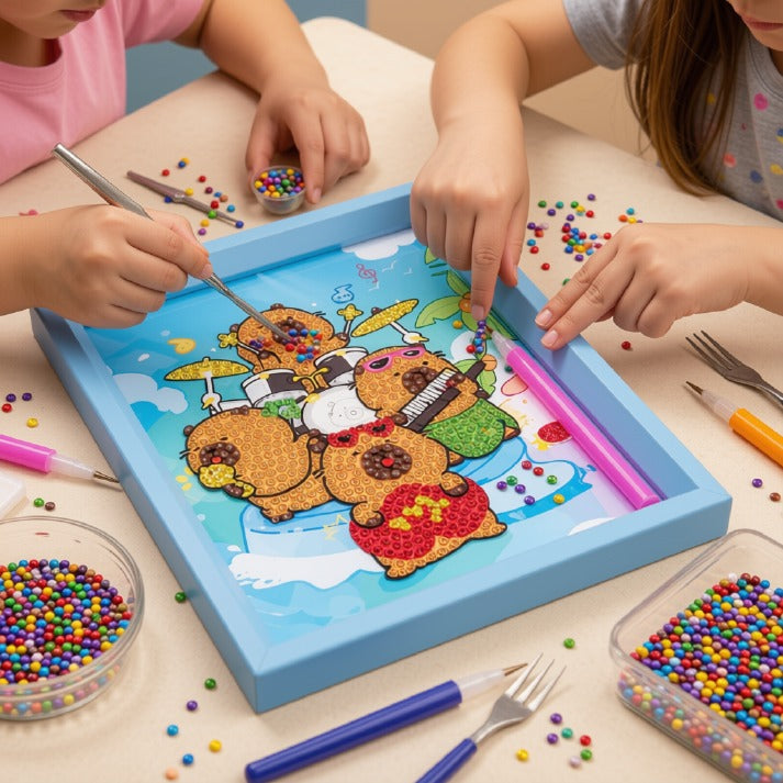 Bear Music Band Diamond Painting Kit (1Pc)