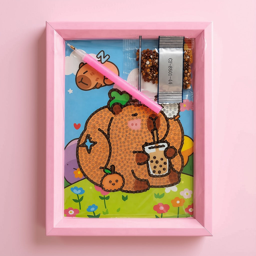 Boba Tea Bear Diamond Painting Kit (1Pc)