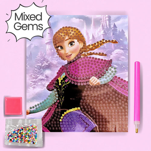 Adventurous Princess Diamond Painting Kit Assorted Gems (1pc)