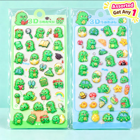 Little Dino 3D Stickersheet