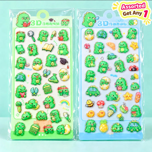 Little Dino 3D Stickersheet