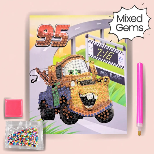 Brown Truck Diamond Painting Kit Assorted Gems (1pc)