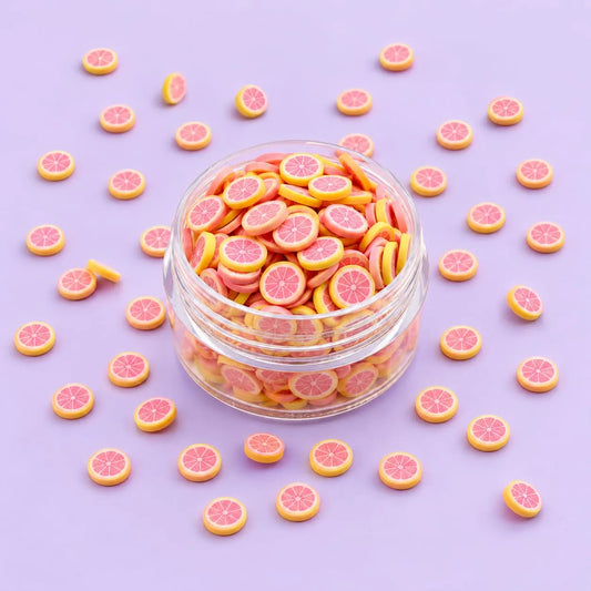 Miniature Polymer Clay Pink Orange (10pcs)