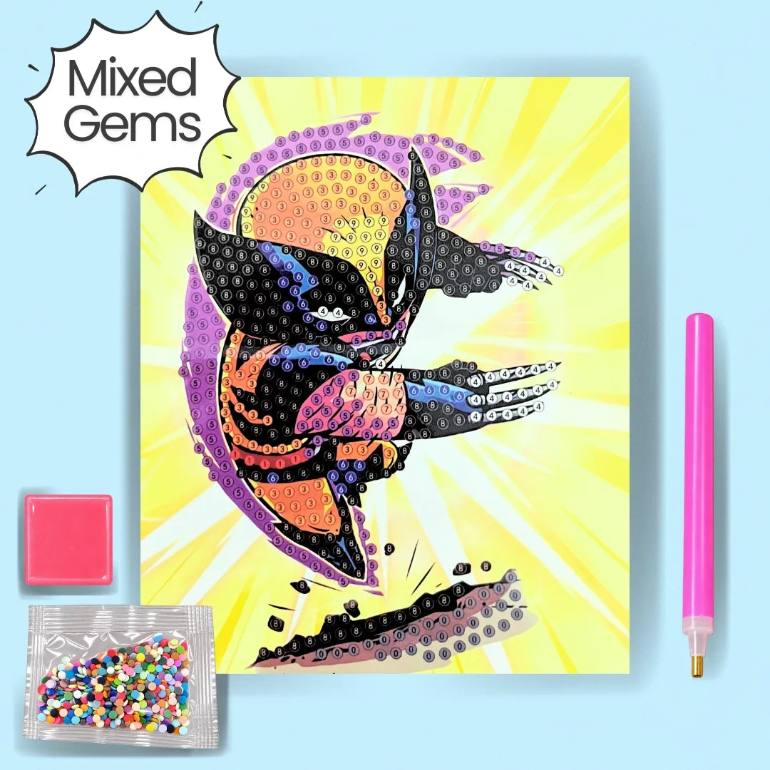 Clawed Hero Diamond Painting Kit Assorted Gems (1pc)