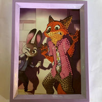 Clever Fox & Bunny Diamond Painting Kit (1Pc)