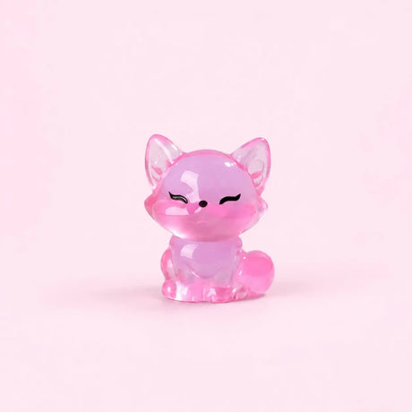 Miniature Glow Fox Assorted (1pc) displayed on a light pink background