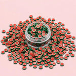 Miniature Polymer Clay Full Watermelon Slice (10pcs)