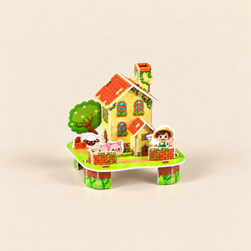 Farm Friends Cottage 3D Puzzle (1Pc)
