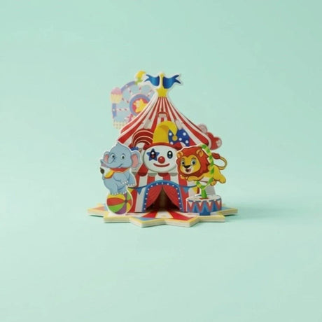 Carnival Circus Tent 3D Puzzle (1Pc) on the blue background.