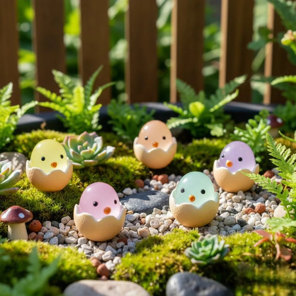Miniature Resin Chicken Eggshell Assorted (1pc)
