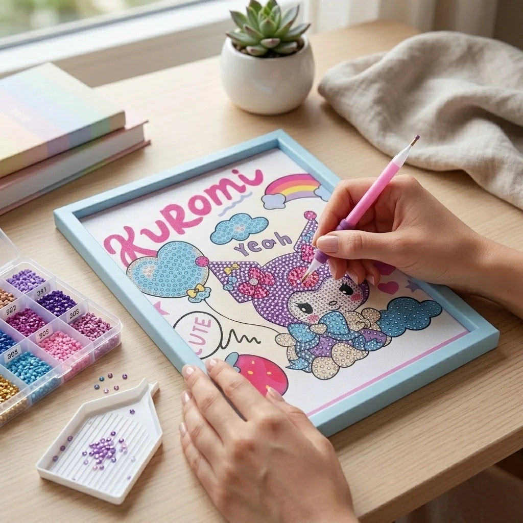 Kuromi Cute Doodle Diamond Painting Kit (1pc)