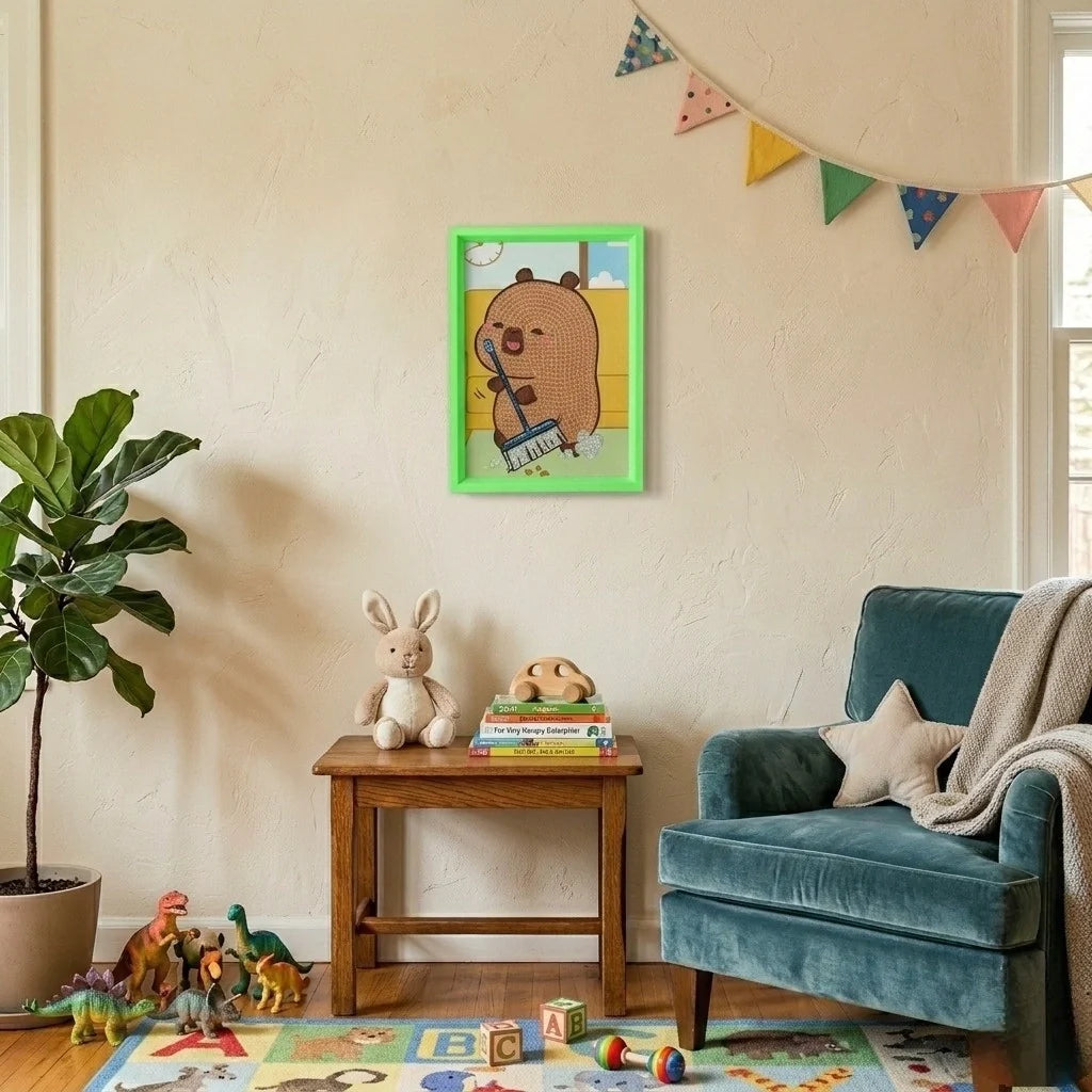 Happy Sweeping Bear Diamond Painting Kit (1pc)
