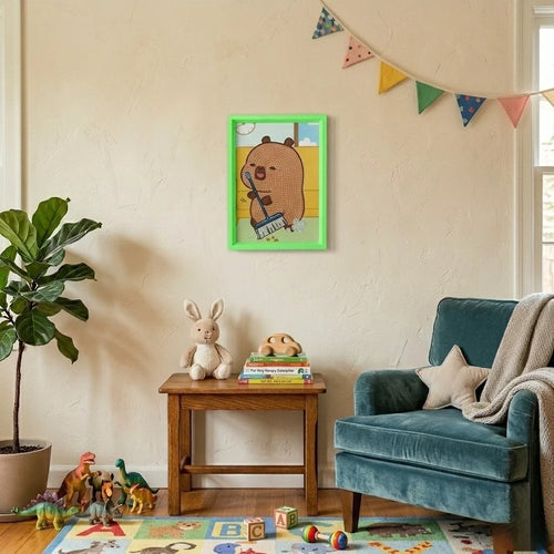 Happy Sweeping Bear Diamond Painting Kit (1pc)