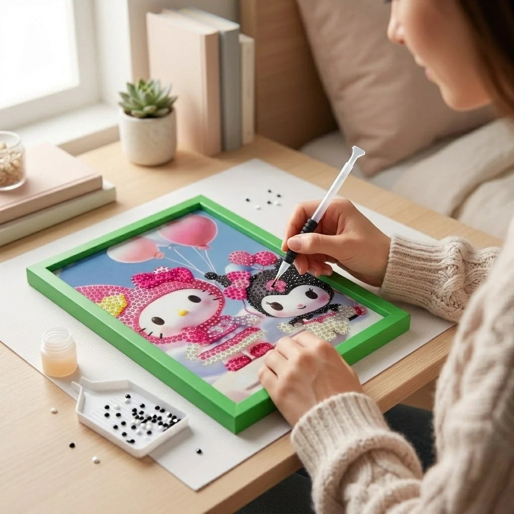 Kuromi Balloon Friends Diamond Painting Kit (1pc)