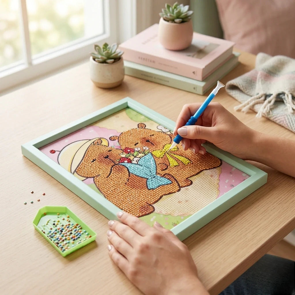Cute Bear Love Hug Diamond Painting Kit (1pc)