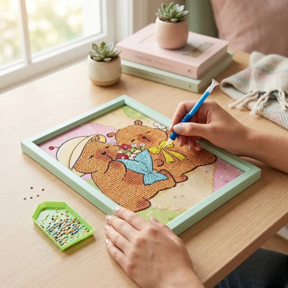 Cute Bear Love Hug Diamond Painting Kit (1pc)
