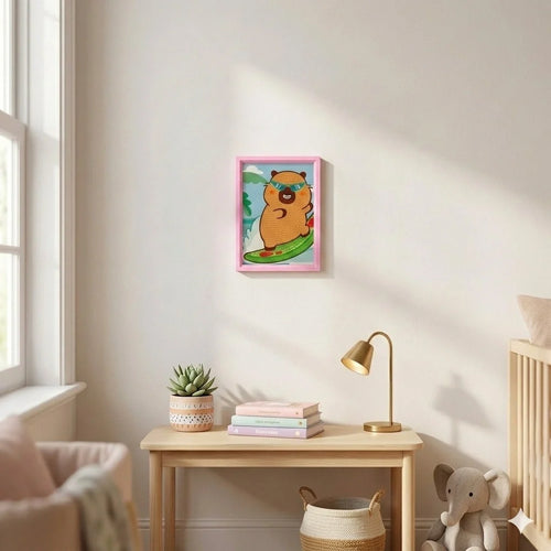 Beach Surfing Bear Diamond Painting Kit (1pc)