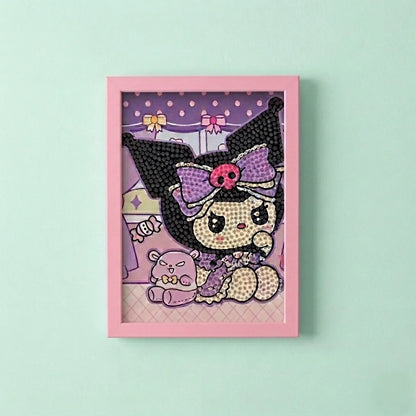 Kuromi Cozy Teddy Room Diamond Painting Kit (1pc)